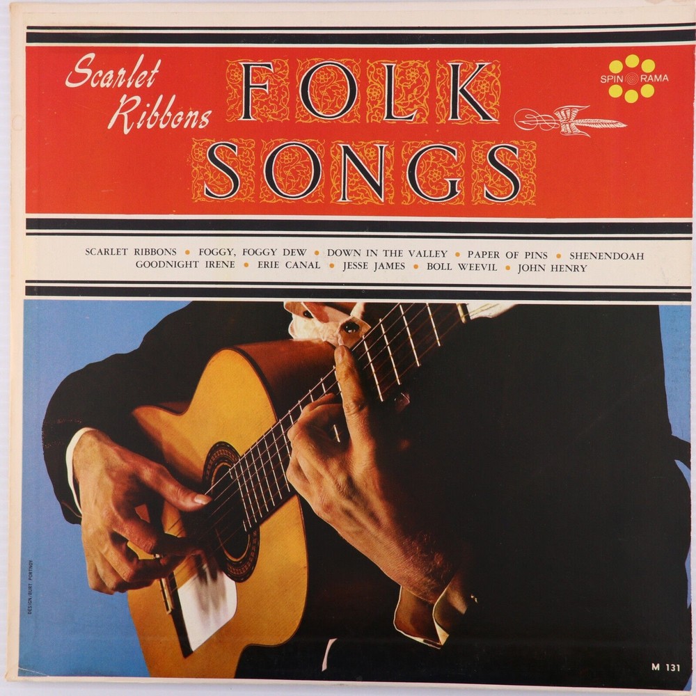 Bob Jones Singers Scarlet Ribbons Folk Songs Vinyl LP Record Spin-O-Rama M-131